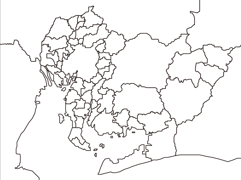 愛知県一宮市の地図データをご用意 白地図 連区別地図 広域地図など ハロ いちのみや 愛知県一宮市